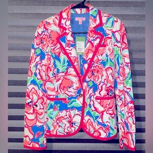 NWT - Lilly Pulitzer Flutter Blue Lucky Charm Malibu Blazer
